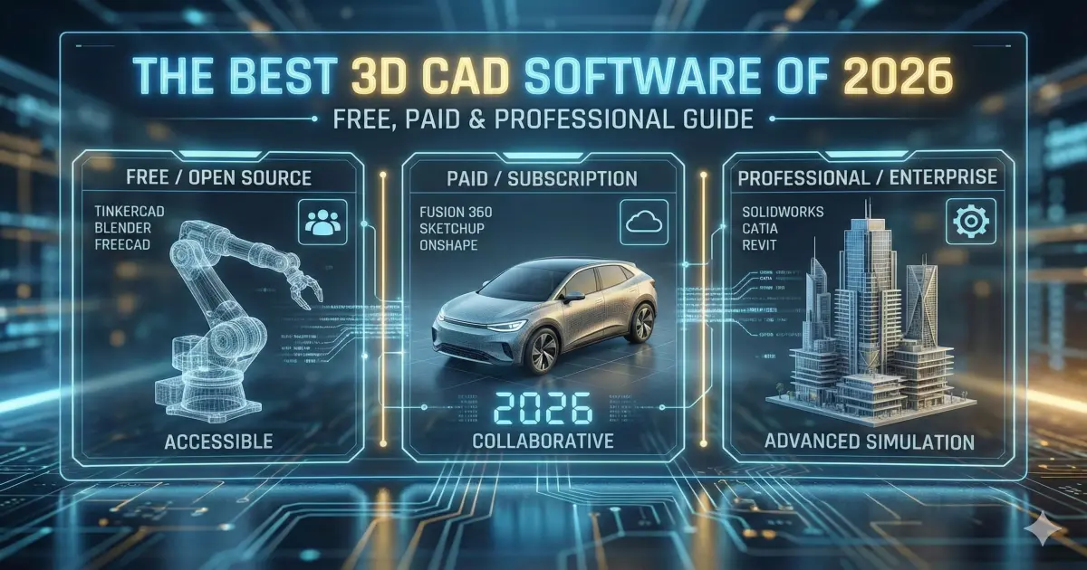 The Best 3D CAD Software of 2026: Free & Paid Buyer's Guide