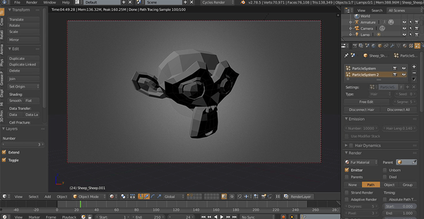 Blender free and open source 3D creation suite interface