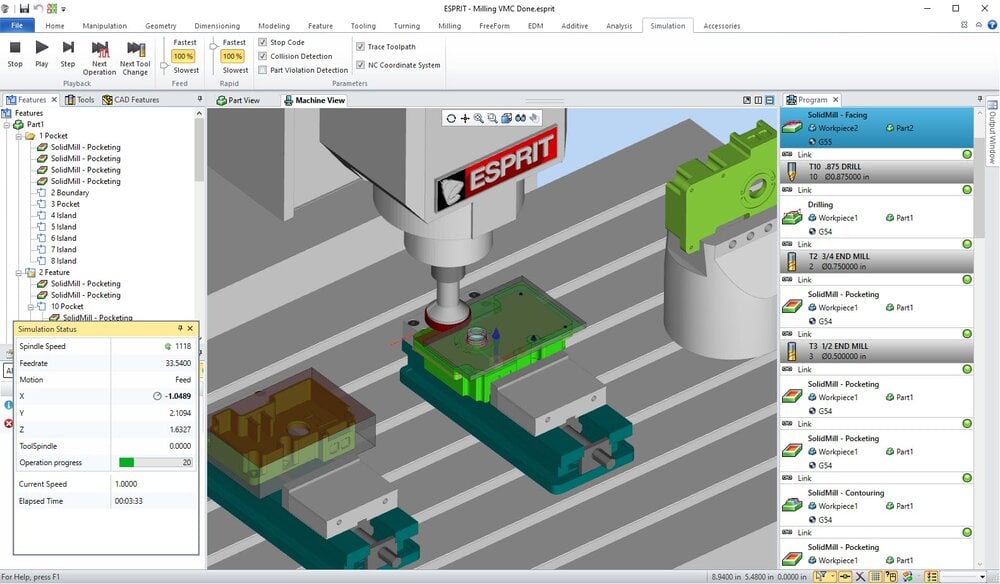 ESPRIT Screenshot