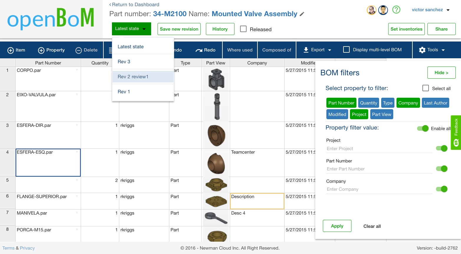 OpenBOM Screenshot
