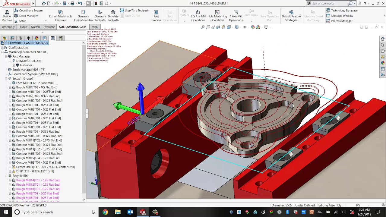 SolidWorks CAM Screenshot